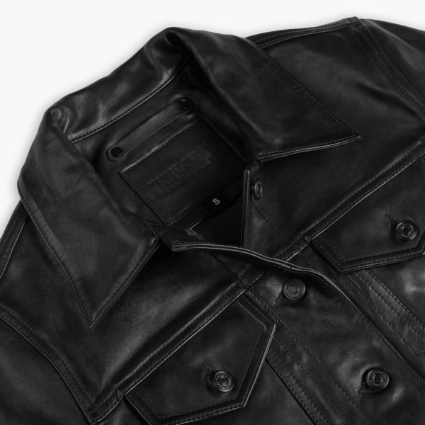 Leather Trucker Jacket - Image 7