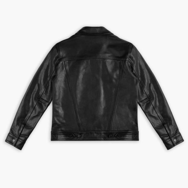 Leather Trucker Jacket - Image 6