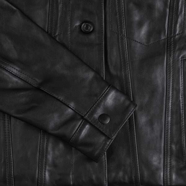 Leather Trucker Jacket - Image 8