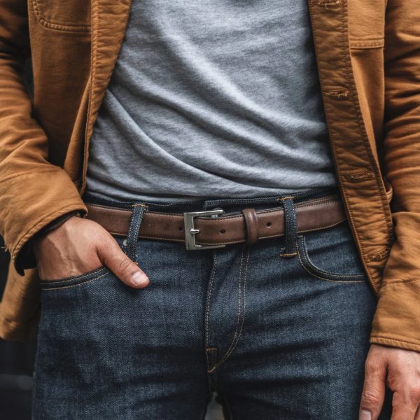 Men's Classic Leather Belt - Image 4