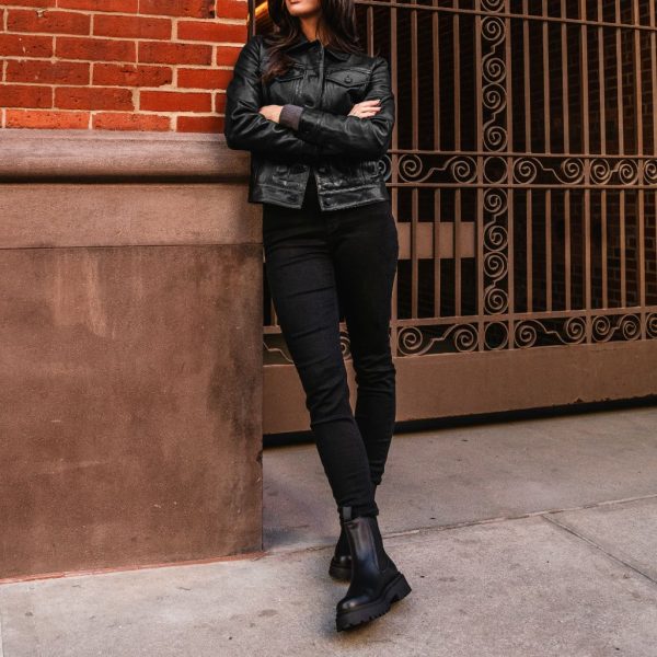 Leather Trucker Jacket - Image 3