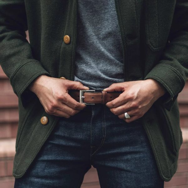 Men's Classic Leather Belt - Image 4