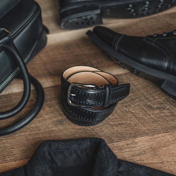 Men's Brogue Leather Belt - Image 6