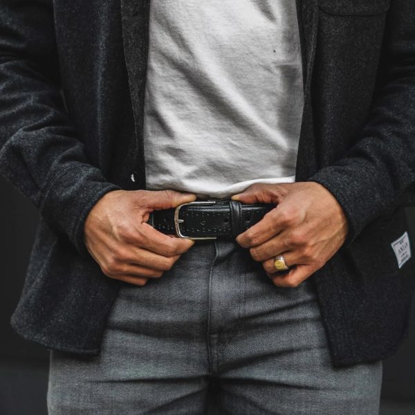 Men's Brogue Leather Belt - Image 4