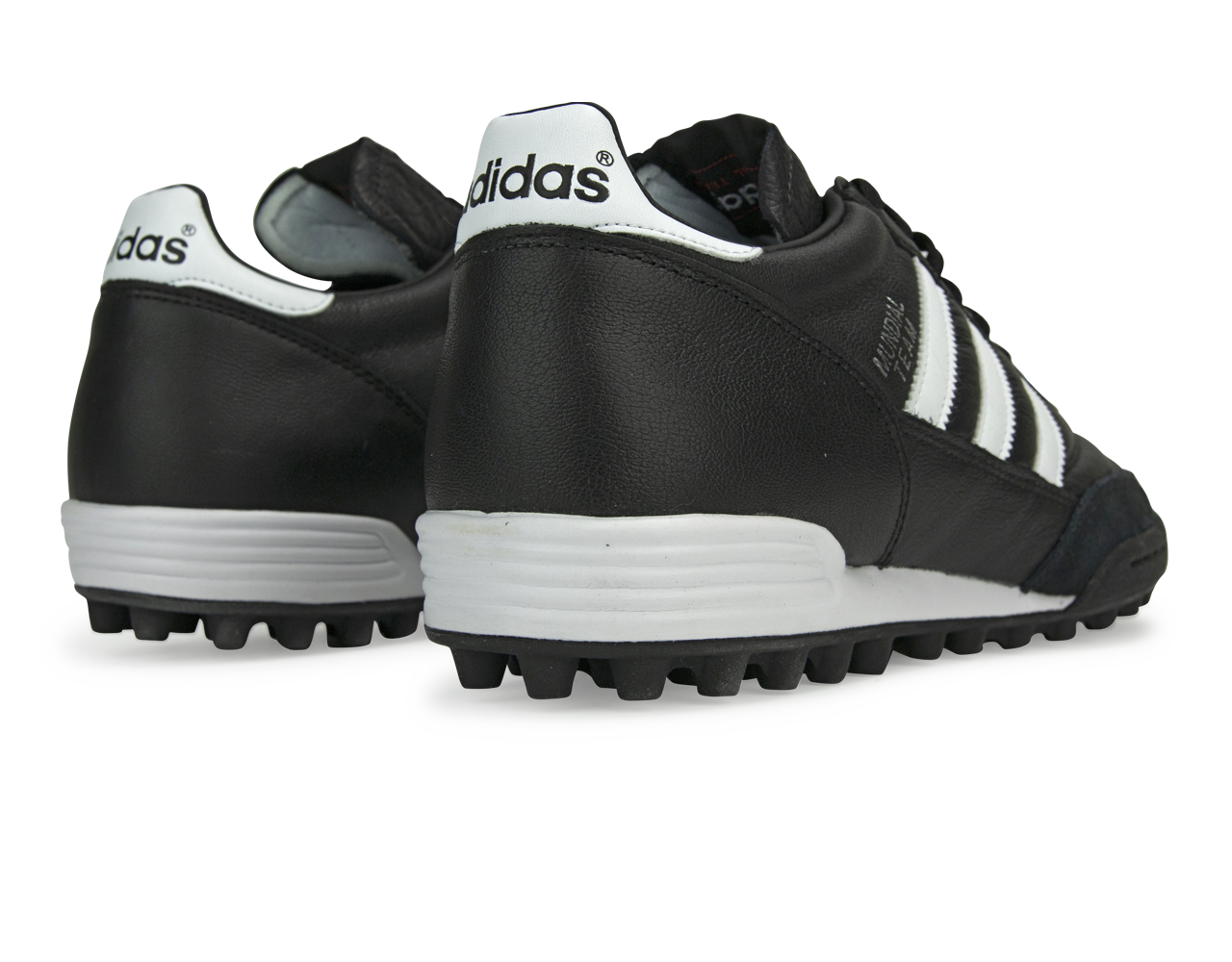 adidas Men's Mundial Team Turf Soccer Shoes Black/Running White - Image 4