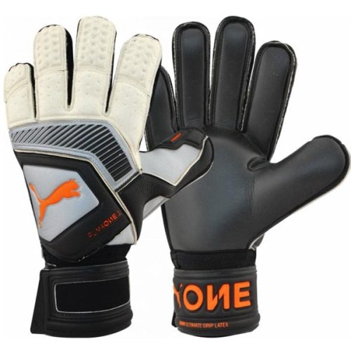 PUMA Men's ONE Protect 2 RC Fingersave Goalkeeper Gloves Silver/Black