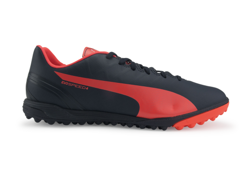 PUMA Men's evoSPEED 4.4 Turf Soccer Shoes Total Eclipse/Lava Blast/White