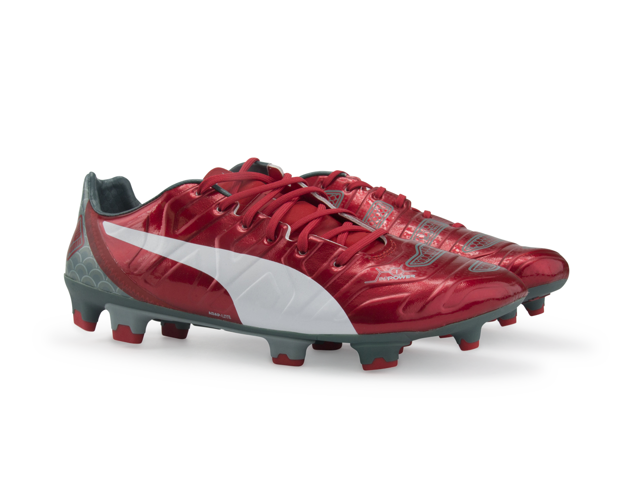 PUMA Men's evoPOWER 1.2 Graphic FG High Risk Red/White/Sea Pine - Image 4
