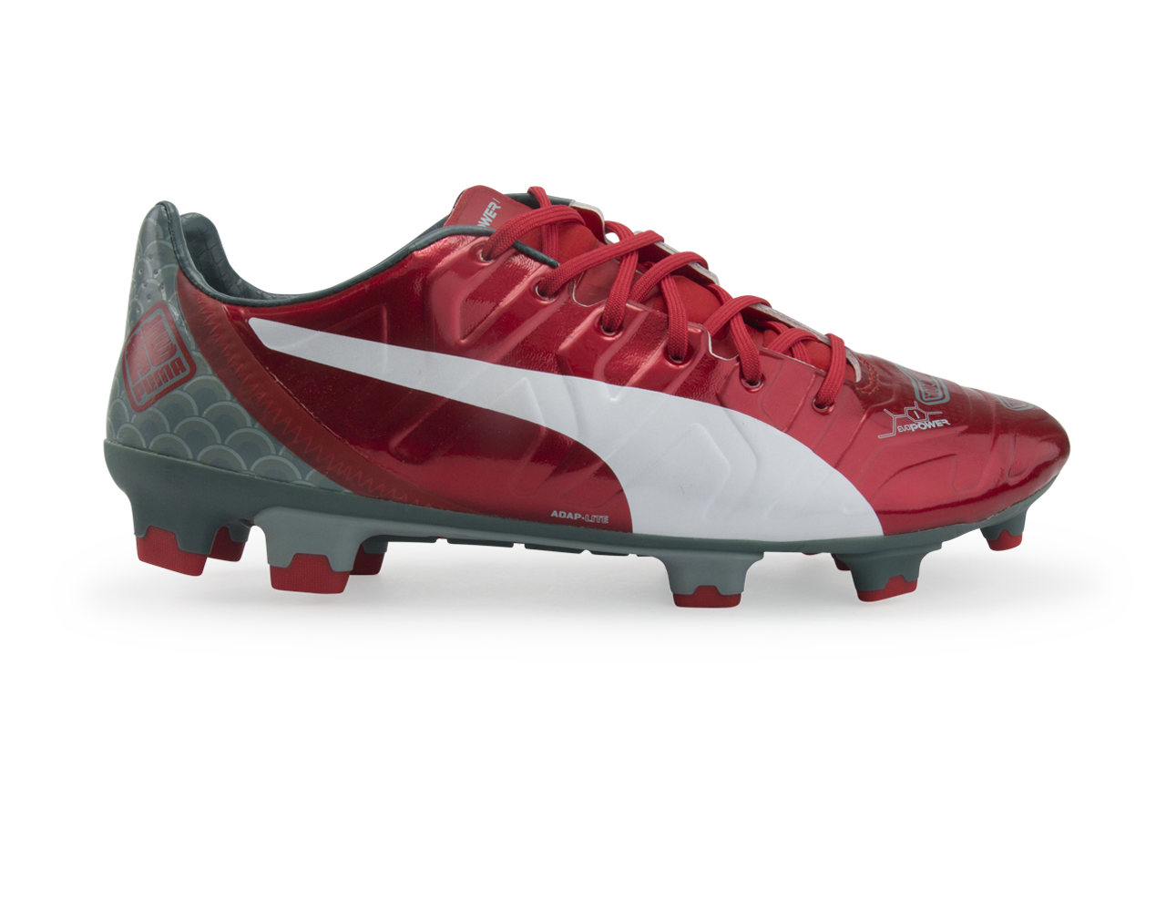 PUMA Men's evoPOWER 1.2 Graphic FG High Risk Red/White/Sea Pine