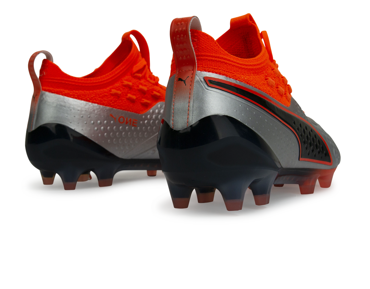 PUMA Men's One 1 Syn FG/AG Silver Orange/Black - Image 5