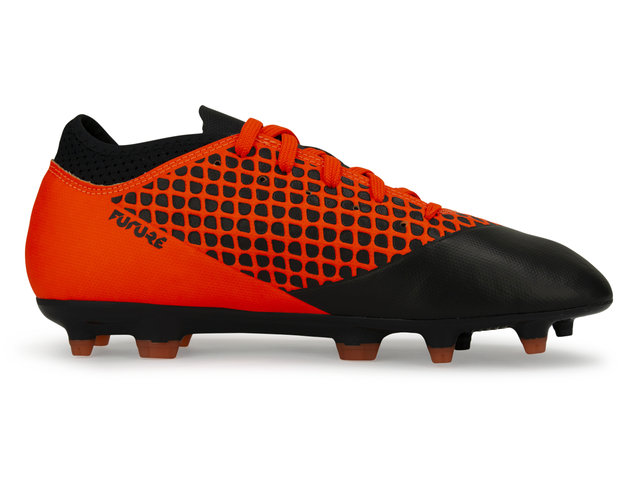 PUMA Kids FUTURE 2.4 NETFIT FG/AG Black/Shocking Orange - Image 4