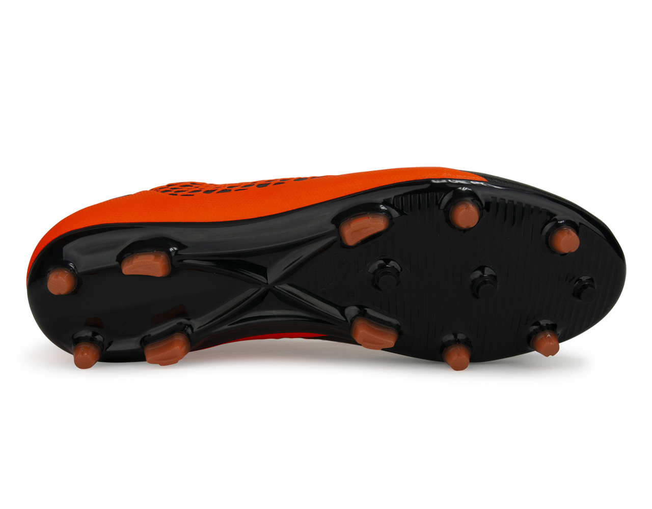 PUMA Kids FUTURE 2.4 NETFIT FG/AG Black/Shocking Orange - Image 2