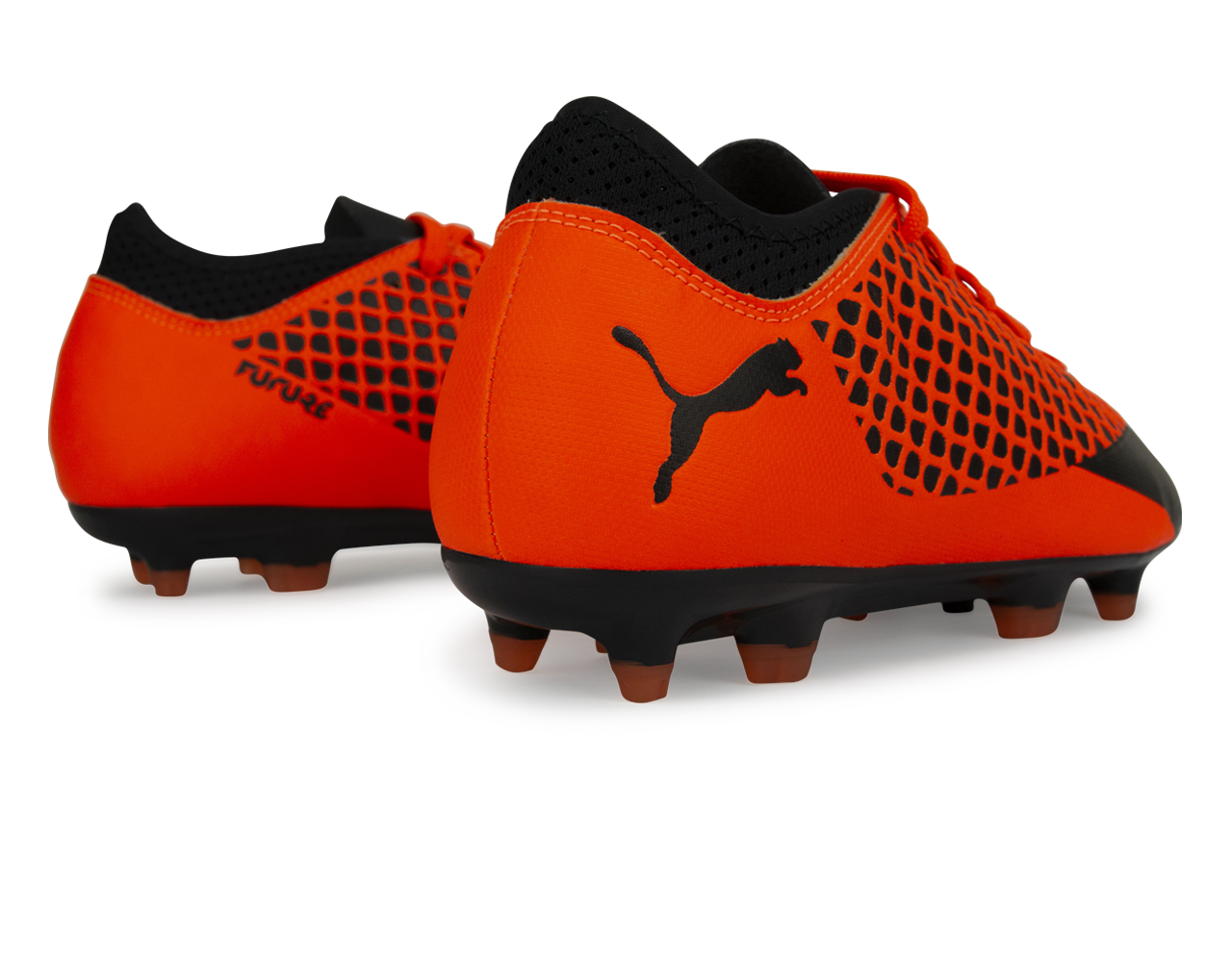 PUMA Kids FUTURE 2.4 NETFIT FG/AG Black/Shocking Orange - Image 5