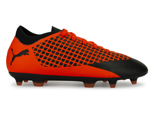 PUMA Kids FUTURE 2.4 NETFIT FG/AG Black/Shocking Orange