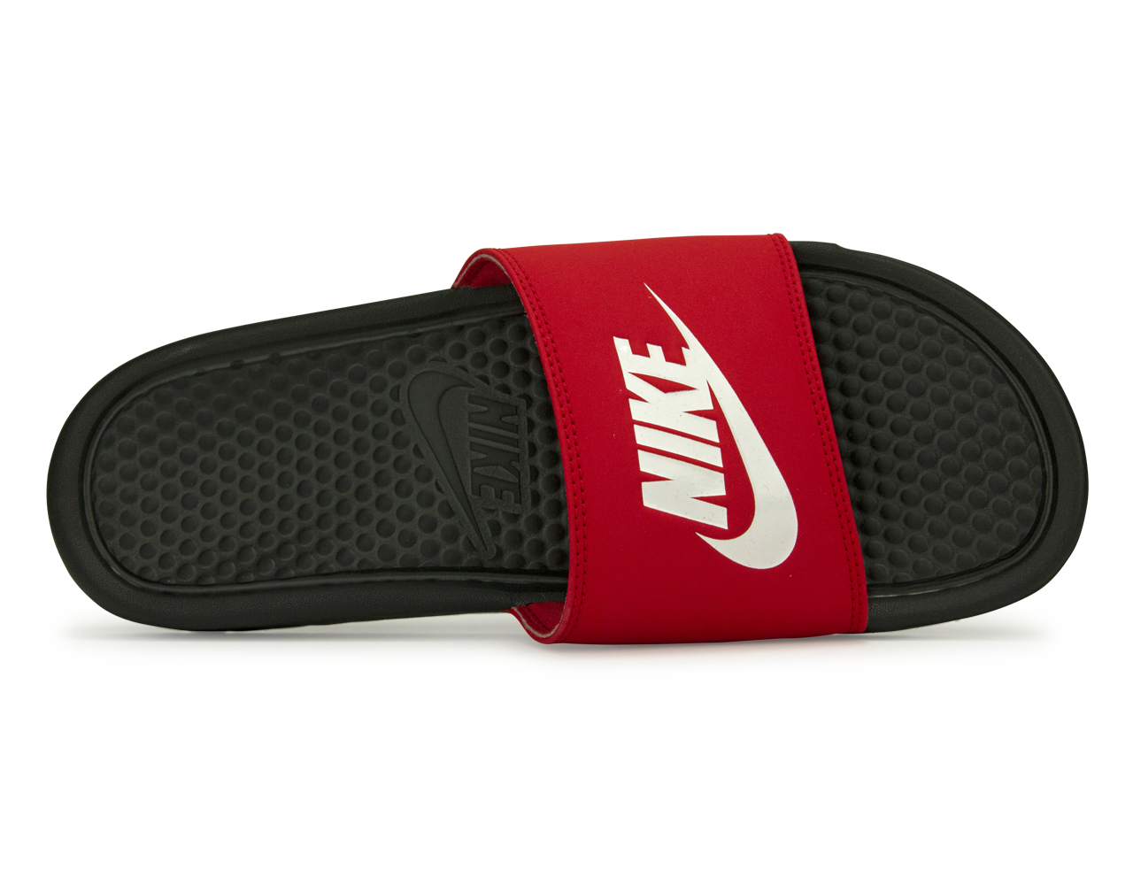 Nike Men's Benassi JDI Sandal Black/Red - Image 5