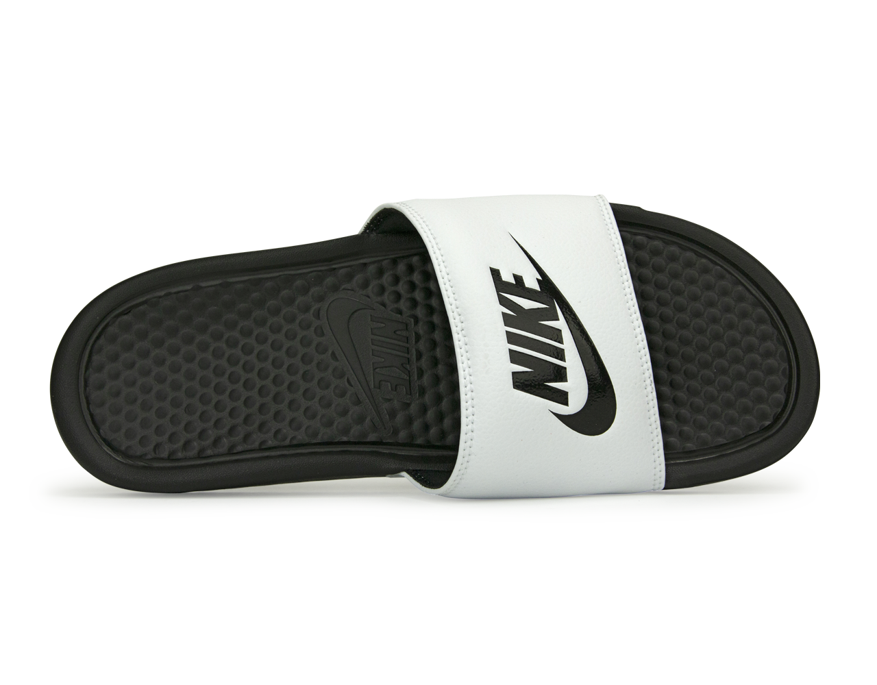 Nike Men's Benassi JDI Sandal White/Black - Image 3