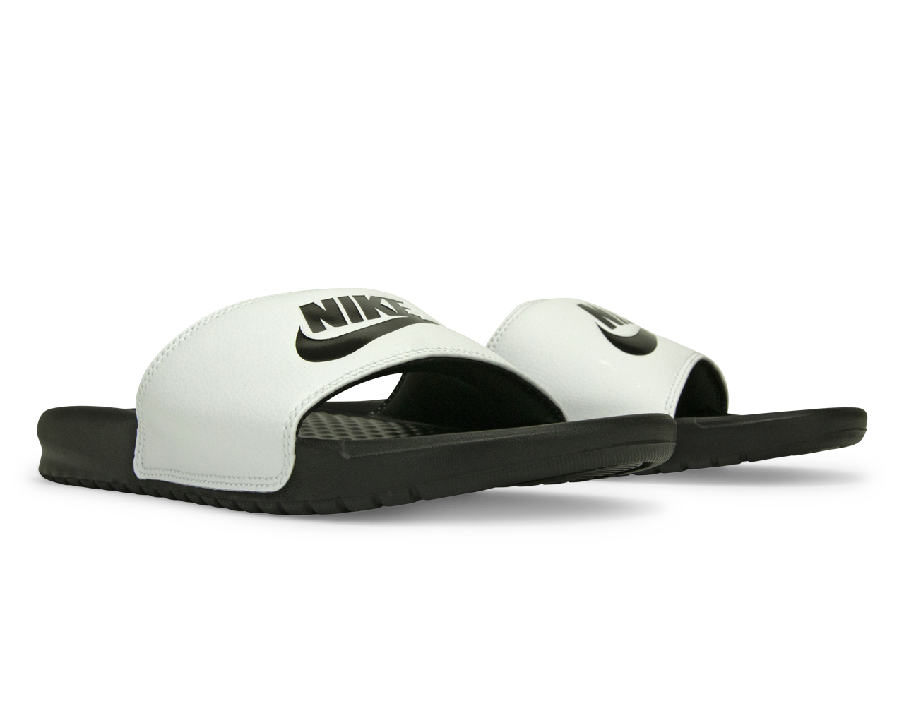 Nike Men's Benassi JDI Sandal White/Black - Image 4