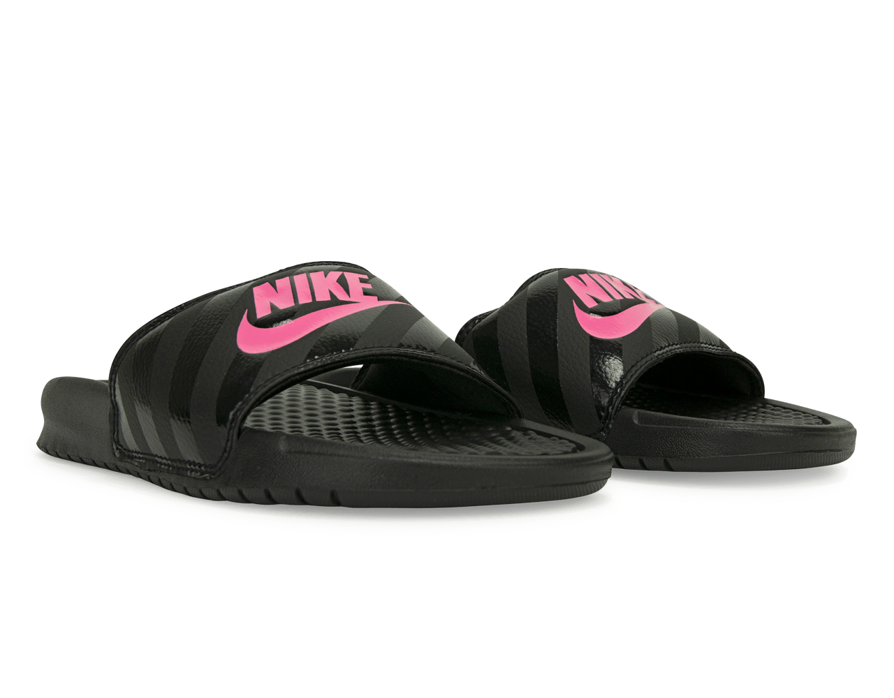 Nike Women's Benassi JDI Sandal Black/Pink - Image 4