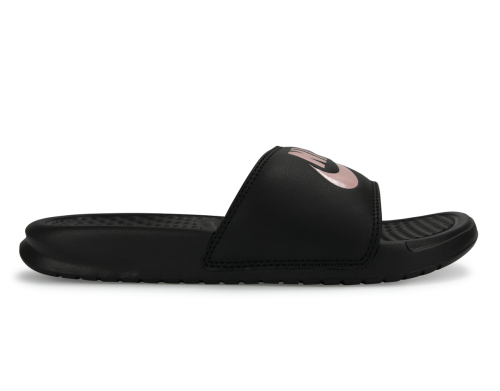 Nike Women's Benassi JDI Sandal Black/Rose Gold