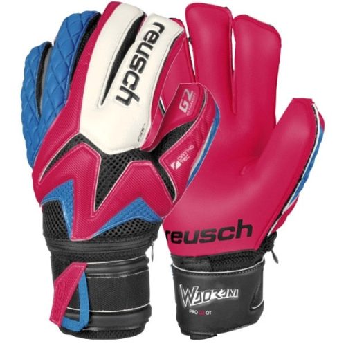 Reusch Men's Goalkeeper Waorani Pro G2 Ortho-Tec Gloves Raspberry/White