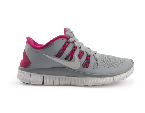 Nike Women's Free 5.0+ Running Shoes Wolf Grey/White/Pink Force