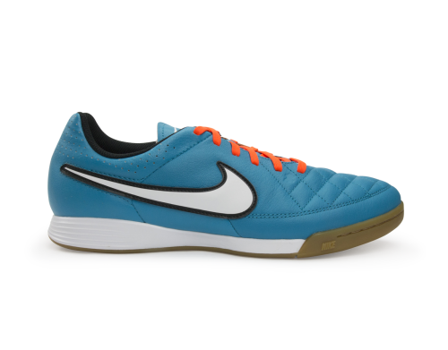 Nike Men's Tiempo Genio Leather Indoor Soccer Shoes Neo Turquoise/White/Hyper Crimson