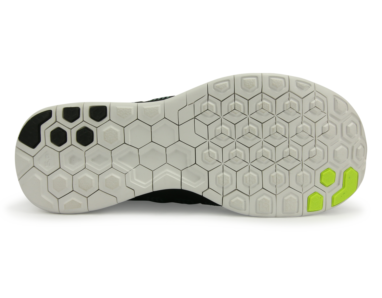 Nike Men's Free 5.0 Running Shoes Black/Volt Dark/Magnet Gray - Image 2