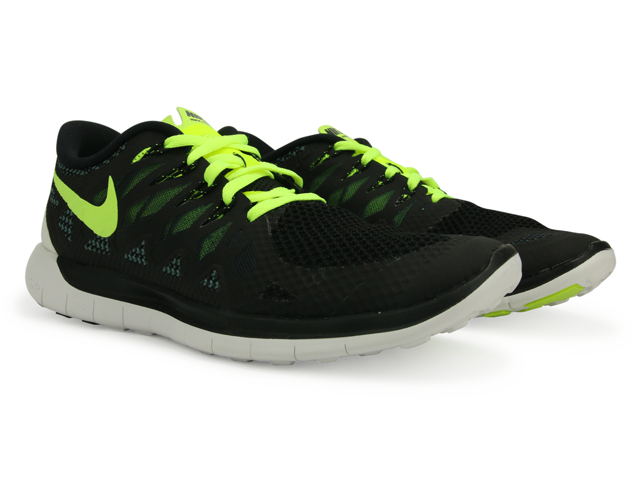Nike Men's Free 5.0 Running Shoes Black/Volt Dark/Magnet Gray - Image 3
