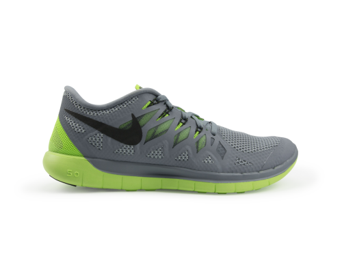 Nike Men's Free 5.0 Running Shoes Magnet Grey/Black/Electric Green