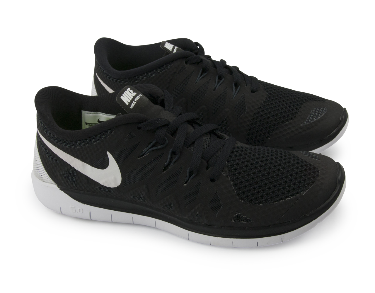 Nike Women's Free 5.0 Running Shoes Black/White/Anthracite - Image 2