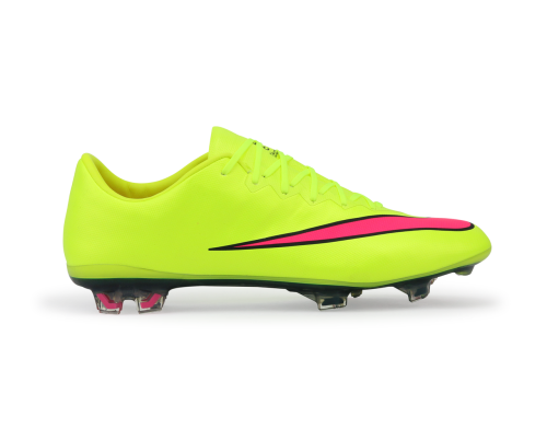 Nike Men's Mercurial Vapor X FG Volt/Hyper Pink/Black Volt