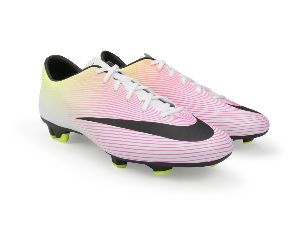 Nike Men's Mecurial Victory V FG White/Black/Volt - Image 3