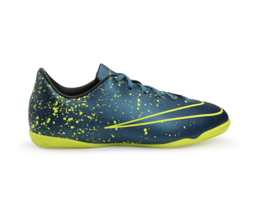 Nike Kids Mercurial Victory V Indoor Soccer Shoes Squadorn Blue/Black/Volt