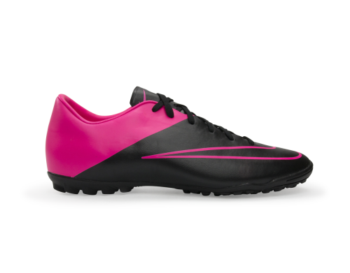 Nike Men's Mercurial Victory V Turf Soccer Shoes Black/Hyper Pink/Pink Pow