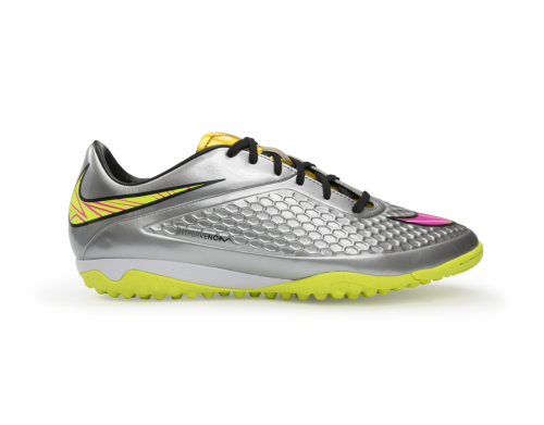 Nike Men's Hypervenom Phelon Turf Soccer Shoes Chrome/Hyper Pink/Metalic Gold