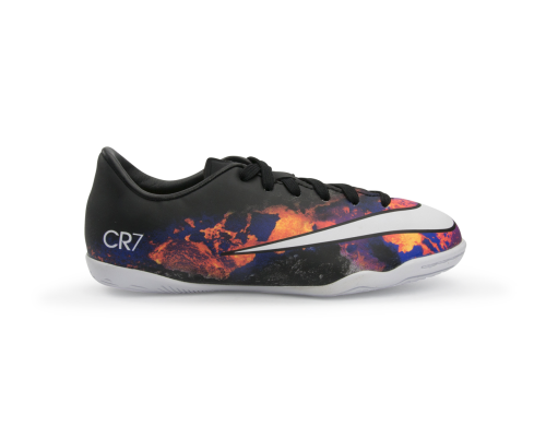 Nike Kids Mercurial Victory V CR Indoor Soccer Shoes Black/White/Total Crimson