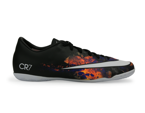 Nike Men's Mercurial Victory V CR Indoor Soccer Shoes  Black/White/Total Crimson/Vivid Purple