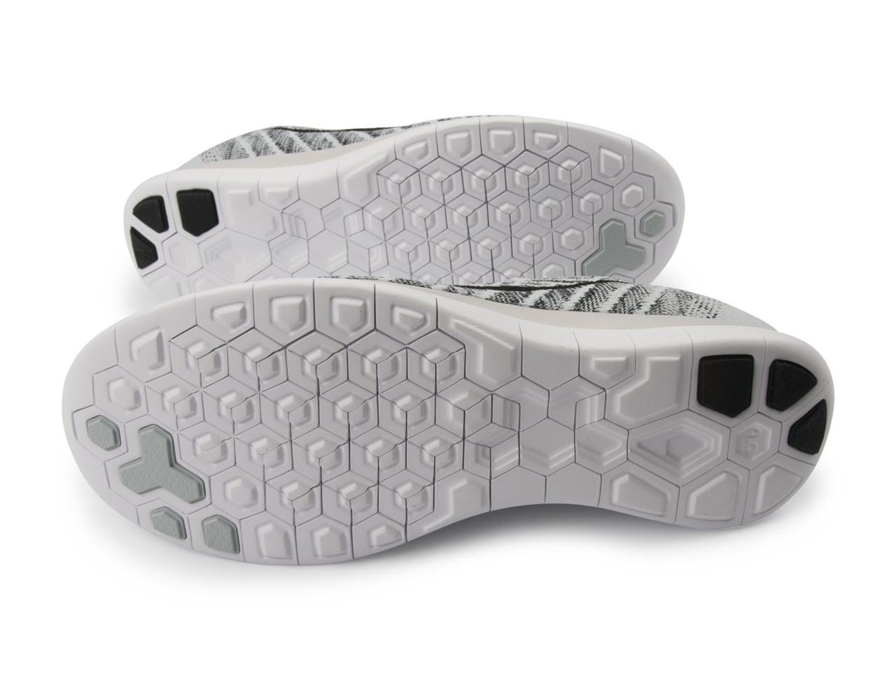 Nike Men's Free 4.0 Flyknit Running Shoes Pure Platinum/Black/White - Image 5