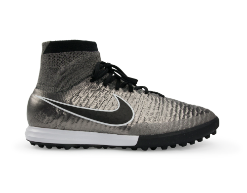 Nike Men's MagistaX Proximo Turf Soccer Shoes Metallic Pewter/Ghost Green/Black