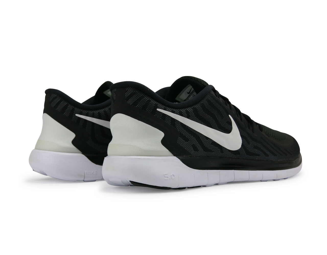 Nike Men's Free 5.0 Running Shoes Black/White/Dark Grey - Image 2