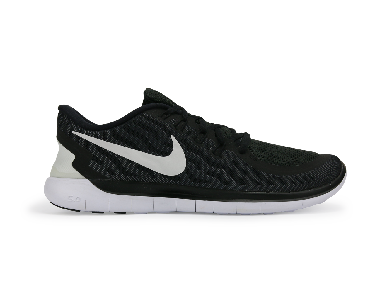 Nike Men's Free 5.0 Running Shoes Black/White/Dark Grey - Image 4