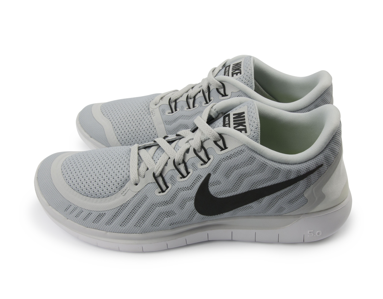 Nike Men's Free 5.0 Running Shoes Pure Platinum/Black/Wolf Grey - Image 4