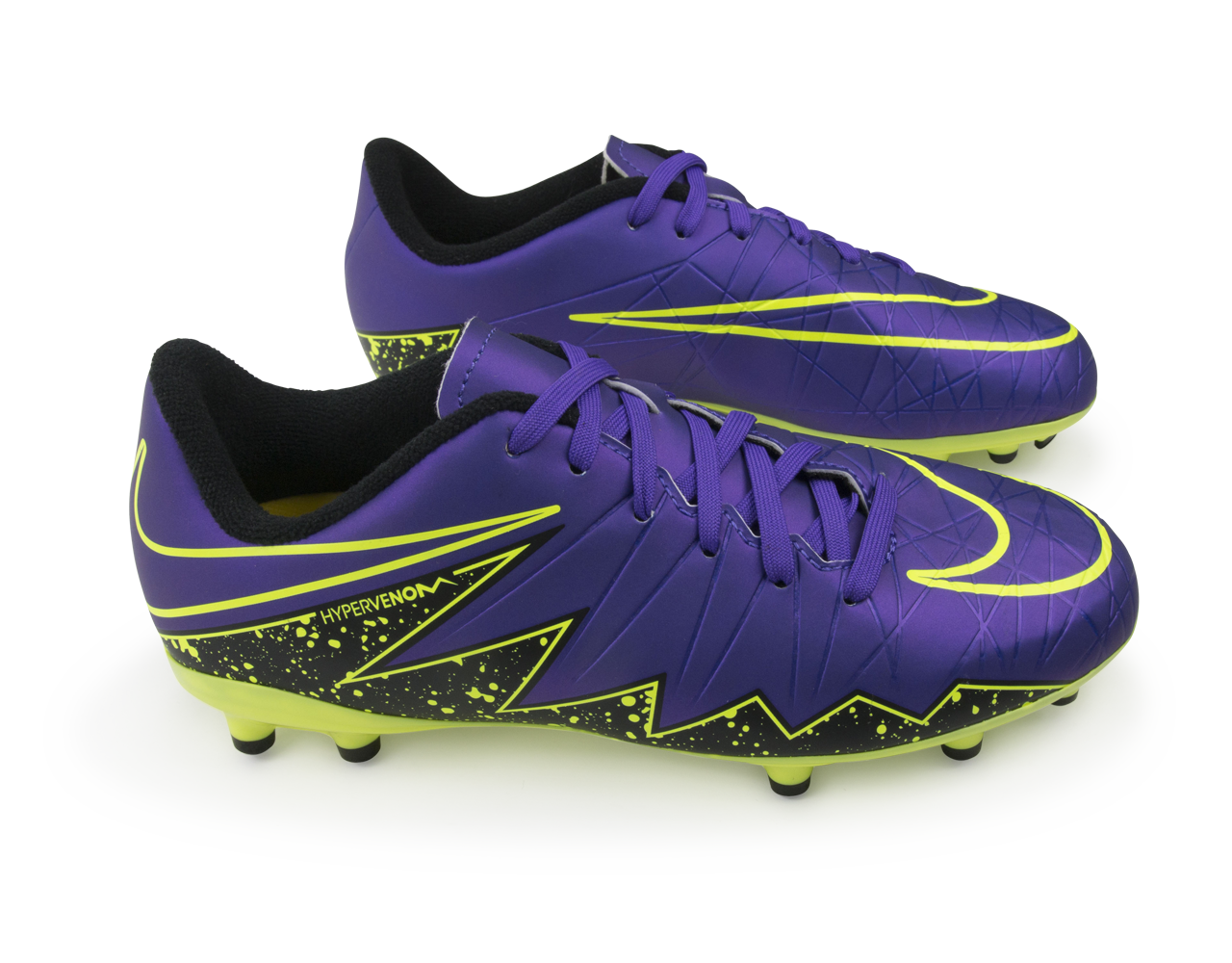 Nike Kids Hypervenom Phelon II FG Hyper Grape/Black/Volt - Image 4