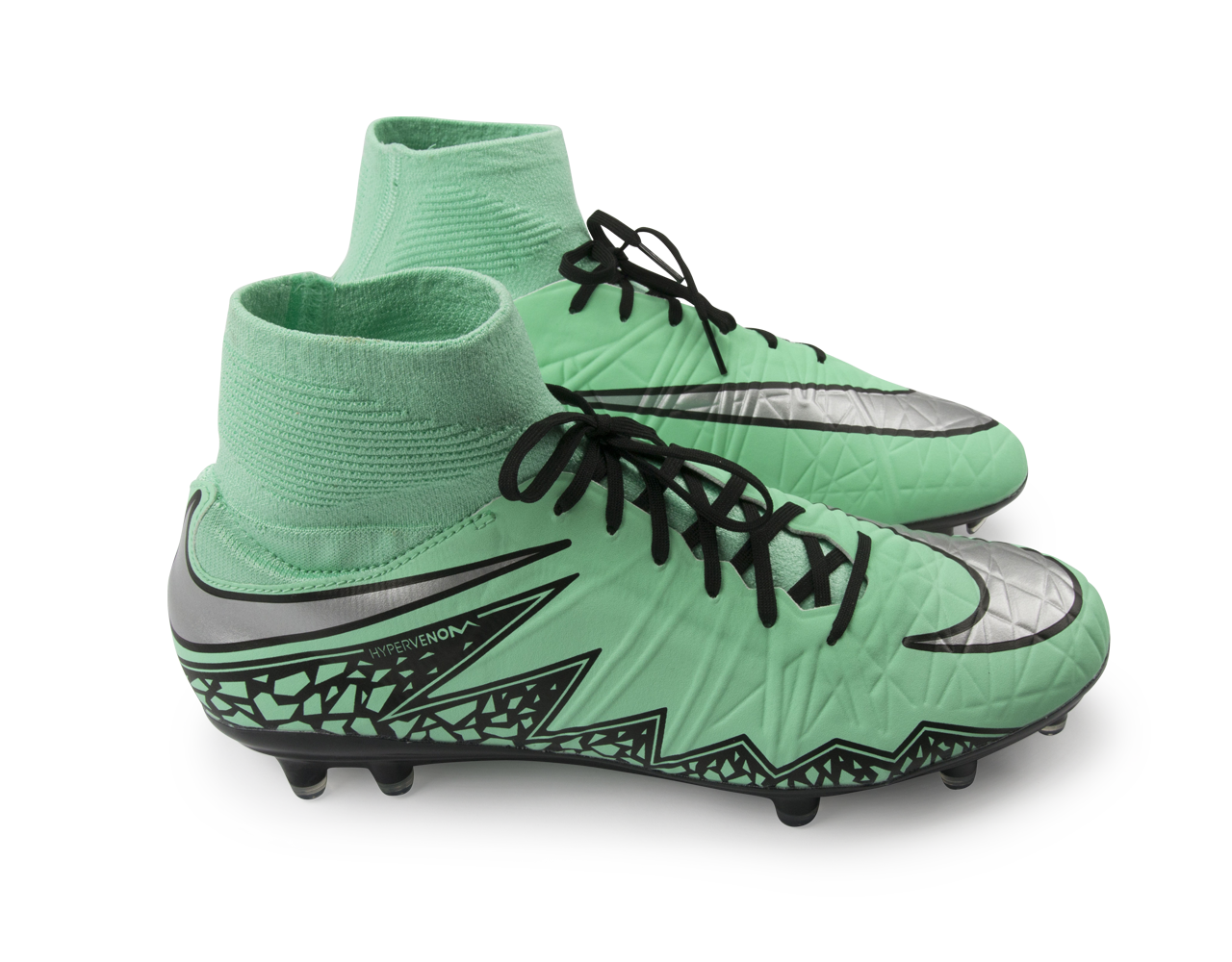 Nike Men's Hypervenom Phatal II DF FG Green Glow/Metallic Silver/Hyper Orange - Image 5