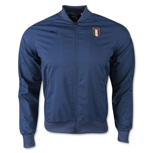 PUMA Men's Italia Azurri Woven Jacket Dark Denim