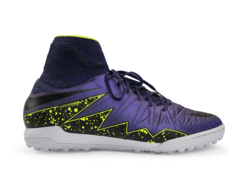 Nike Men's HypervenomX Proximo Turf Soccer Shoes Hyper Grape/Black/Volt
