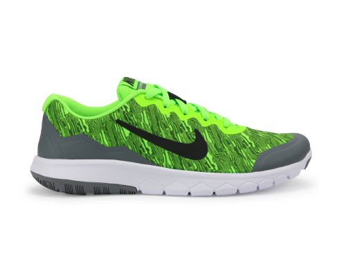 Nike Kids Flex Experience 4 Print GS Electric Green/Black/Grey/White
