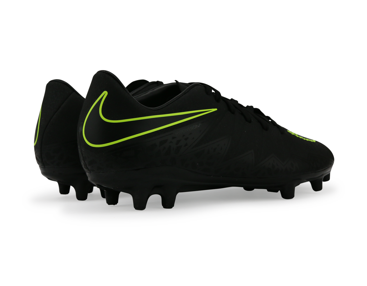 Nike Men's Hypervenom Phelon II FG Black/Black/Volt - Image 3