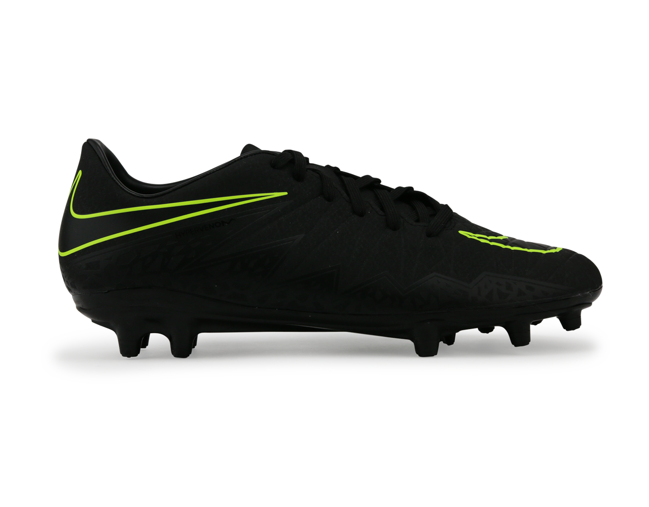 Nike Men's Hypervenom Phelon II FG Black/Black/Volt - Image 2