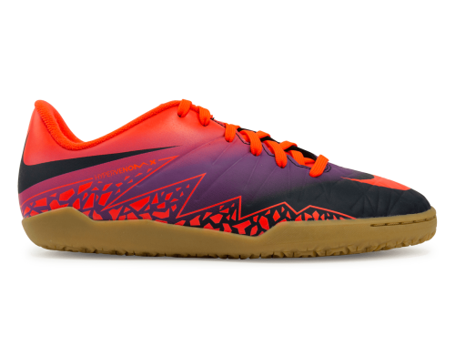 Nike Kids HypervenomX Phelon II Indoor Soccer Shoes Total Crimson/Obsidian Vivid